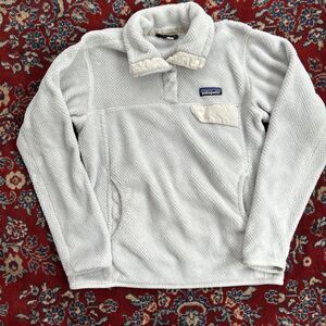 Patagonia Light Blue Cream Re-tool Women’s Fleece Pullover Size Small